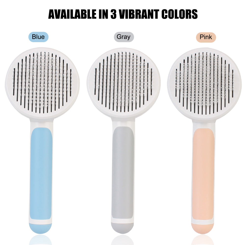 Limpiador de pelo para gatos, accesorios para mascotas, productos de limpieza y belleza, cepillo autolimpiante, peine para mascotas de plástico