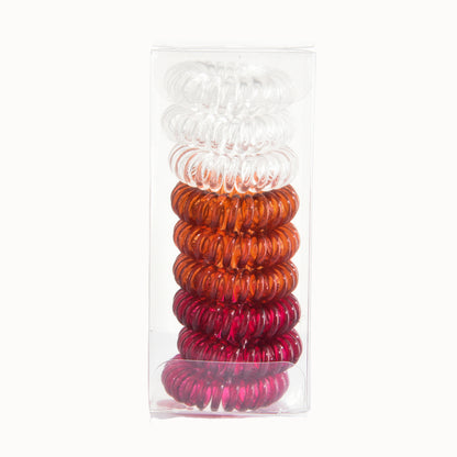 9 gomas para el pelo en espiral, antiarrugas, con cordón para mujer