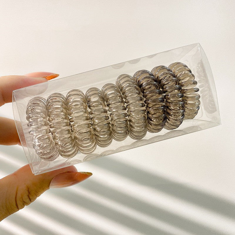 9 gomas para el pelo en espiral, antiarrugas, con cordón para mujer