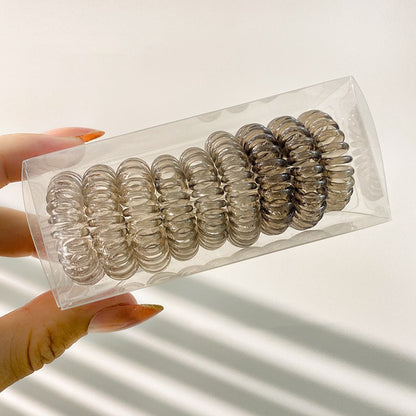 9 gomas para el pelo en espiral, antiarrugas, con cordón para mujer