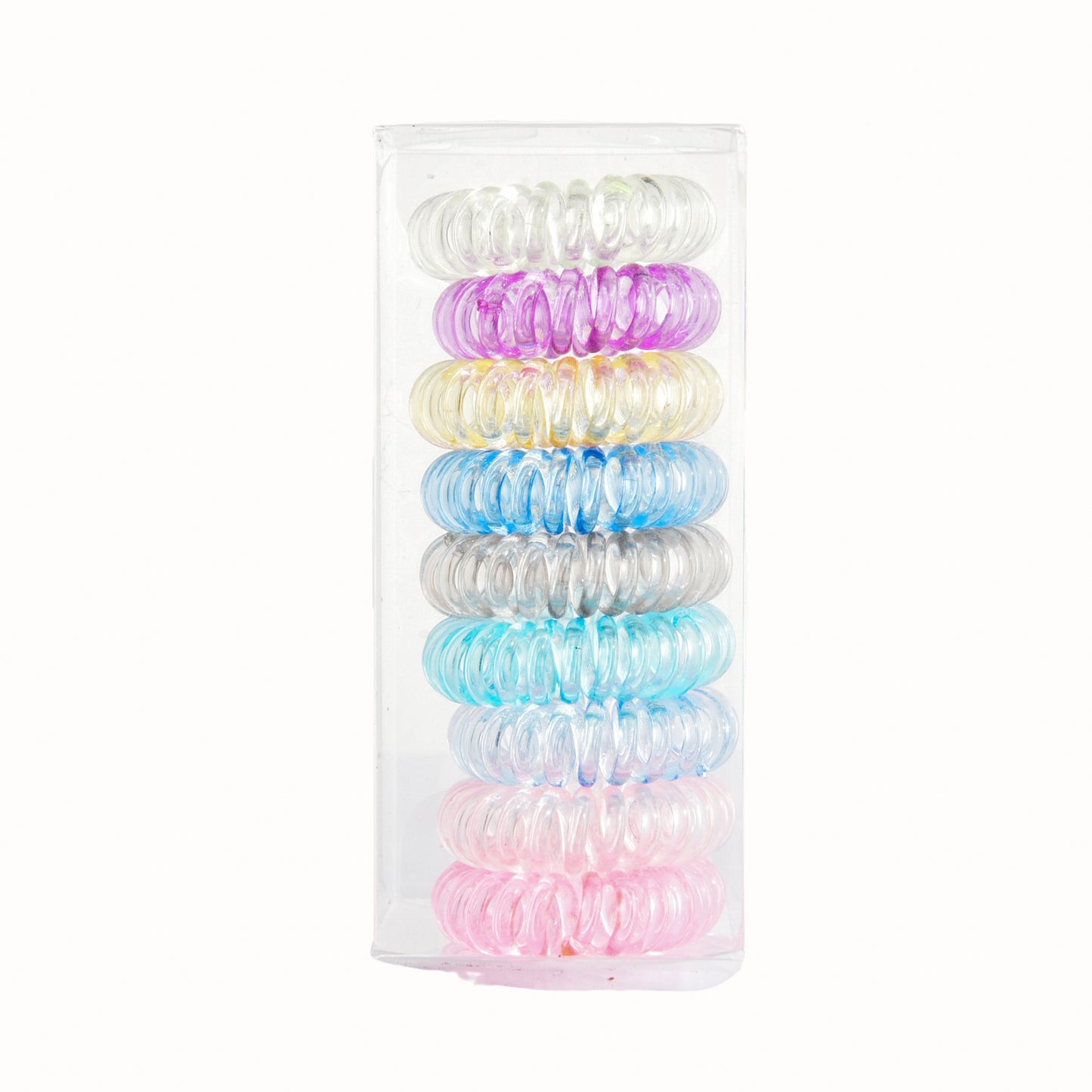 9 gomas para el pelo en espiral, antiarrugas, con cordón para mujer