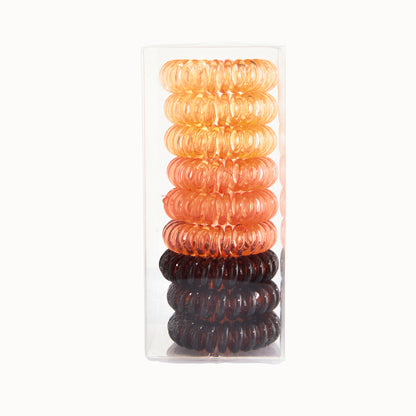 9 gomas para el pelo en espiral, antiarrugas, con cordón para mujer