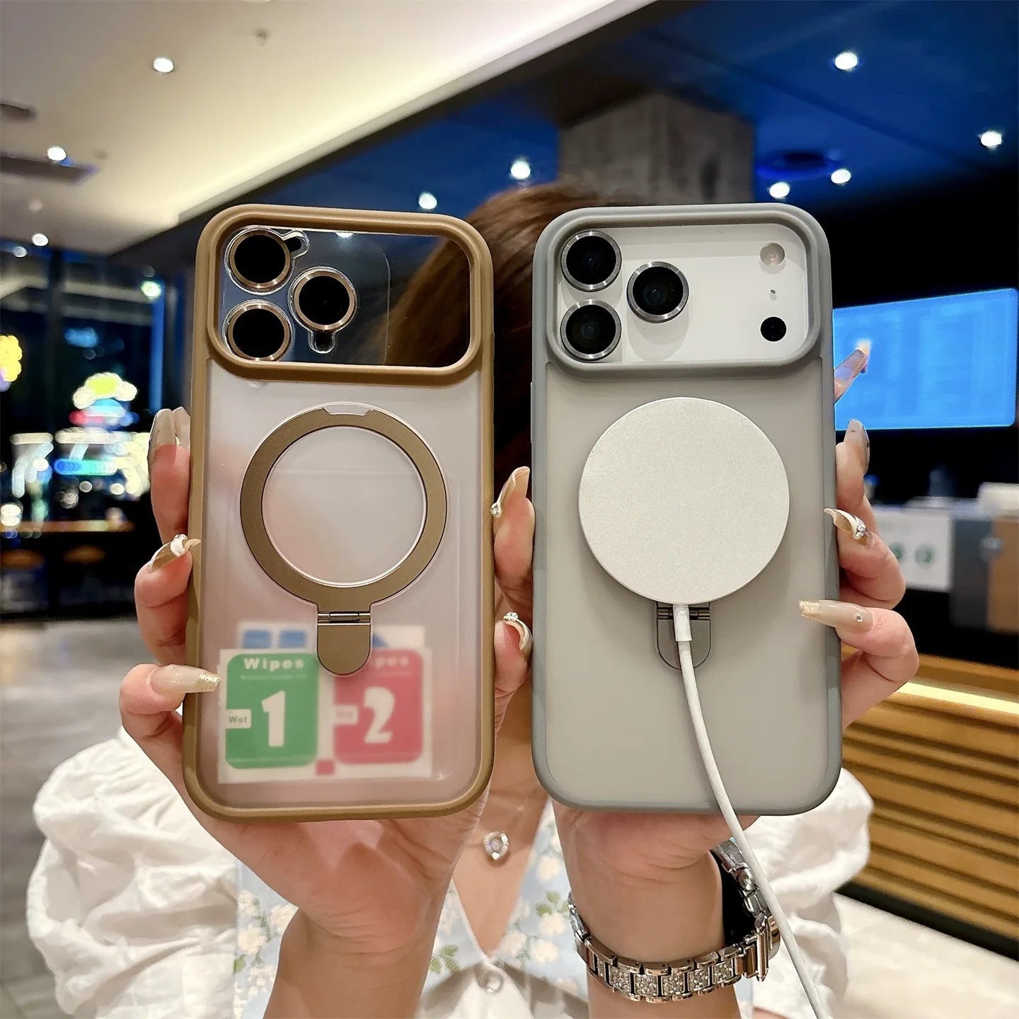 Phone case 16 Magnetic Bracket Transparent