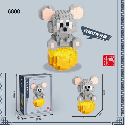 Minibloques de construcción del zodíaco chino