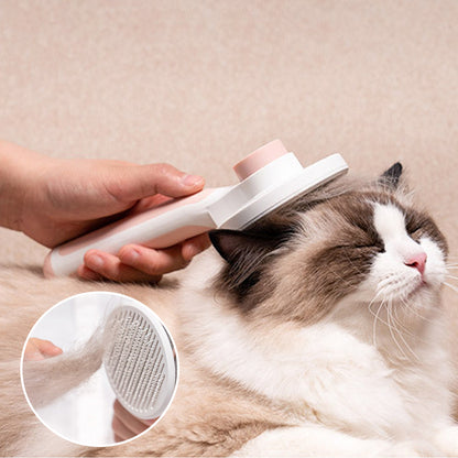 Limpiador de pelo para gatos, accesorios para mascotas, productos de limpieza y belleza, cepillo autolimpiante, peine para mascotas de plástico
