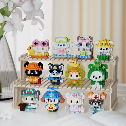 Fun Meowland Cartoon Cute Animal Dolls Puppies and Cats, Bloque de Construcción DIY