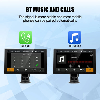 9 "portátil inalámbrico Carplay estéreo de coche Android Auto Radio de coche Bluetooth navegación GPS FM AUX reproductor Multimedia de coche