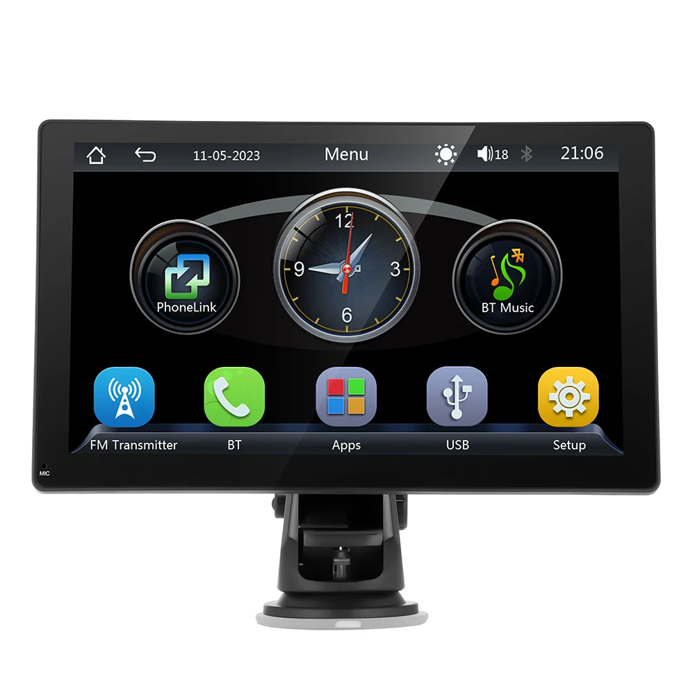 9 "portátil inalámbrico Carplay estéreo de coche Android Auto Radio de coche Bluetooth navegación GPS FM AUX reproductor Multimedia de coche