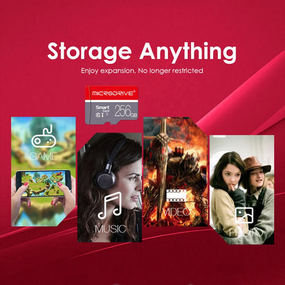 Tarjeta de memoria Mini SD de alta velocidad, 256GB, Clase 10, Micro TF, memoria USB, 4GB, 8GB, 16GB, 32GB, 64GB, 128GB para teléfono inteligente