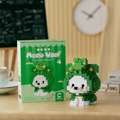Fun Meowland Cartoon Cute Animal Dolls Puppies and Cats, Bloque de Construcción DIY
