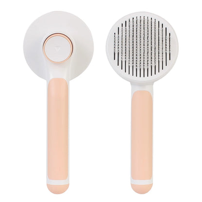 Limpiador de pelo para gatos, accesorios para mascotas, productos de limpieza y belleza, cepillo autolimpiante, peine para mascotas de plástico