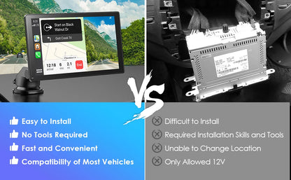 9 "portátil inalámbrico Carplay estéreo de coche Android Auto Radio de coche Bluetooth navegación GPS FM AUX reproductor Multimedia de coche