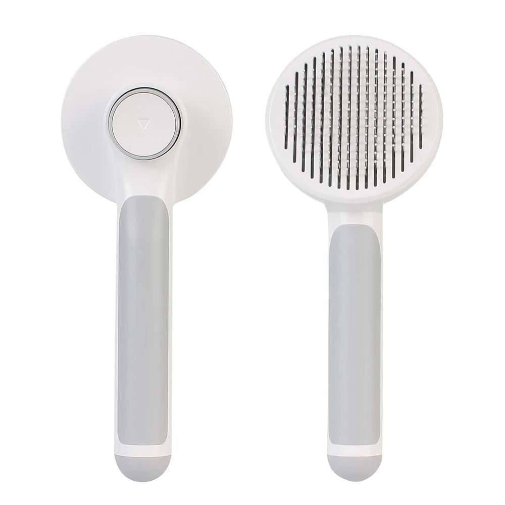 Limpiador de pelo para gatos, accesorios para mascotas, productos de limpieza y belleza, cepillo autolimpiante, peine para mascotas de plástico