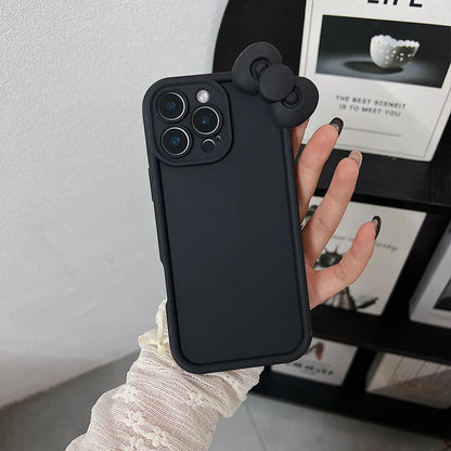Bonita funda de teléfono suave de silicona con lazo 3D para Xiaomi Redmi 14C 13C 12C Redmi Note 13 12 Pro Plus 5G 12S 12 11S 11 10S 10 Soft Cove