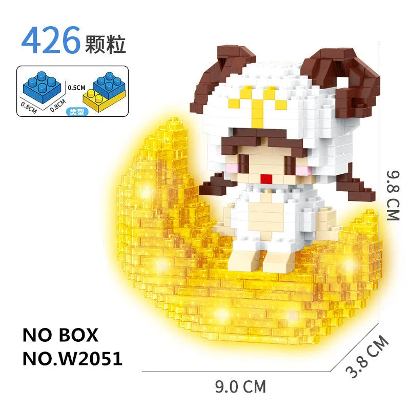 Kawaii 12 Signos del Zodiaco (+ versión DIABLO/AMOR), Bloque de Construcción Educativo
