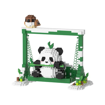 Bloques de construcción de pandas adorables, DIY, regalo de Navidad