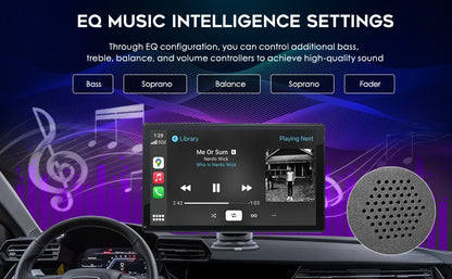 9 "portátil inalámbrico Carplay estéreo de coche Android Auto Radio de coche Bluetooth navegación GPS FM AUX reproductor Multimedia de coche