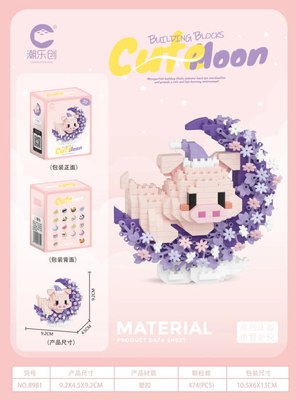 Mini mascotas adorables, bloques de construcción pequeños DIY
