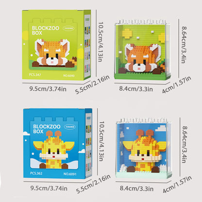 HUIQIBAO Cute animal Micro Model, Bloques de construcción DIY educativos