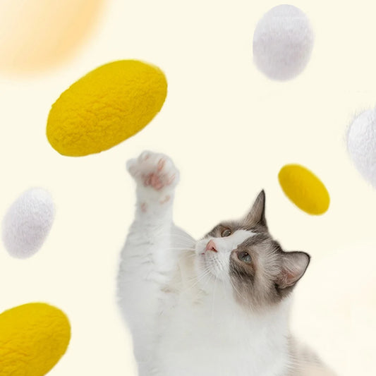 Los juguetes para gatos son naturales puros, sin teñir, sin decoloración, secado completo, con cocones de crisalis y gusano de seda para diversión de artefactos para gatos
