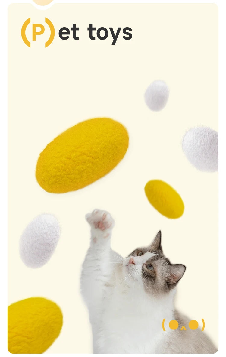 Los juguetes para gatos son naturales puros, sin teñir, sin decoloración, secado completo, con cocones de crisalis y gusano de seda para diversión de artefactos para gatos