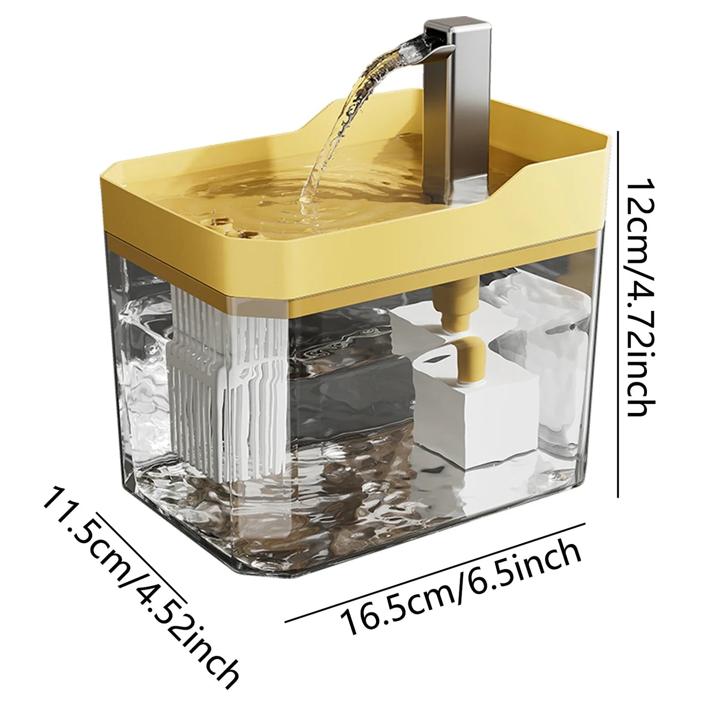 Fuente de agua para gatos, filtro automático, bebedero transparente para gatos, USB, antiseco, filtrado recircular, dispensador de agua con bomba