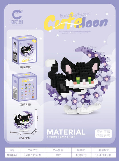 Mini mascotas adorables, bloques de construcción pequeños DIY