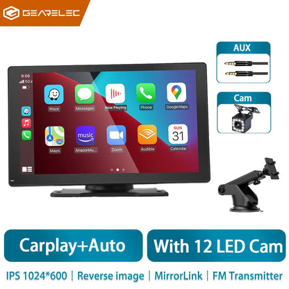 9 "portátil inalámbrico Carplay estéreo de coche Android Auto Radio de coche Bluetooth navegación GPS FM AUX reproductor Multimedia de coche