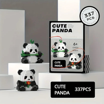 Bloques de construcción de pandas adorables, DIY, regalo de Navidad