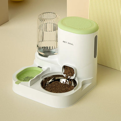 Cuenco para gatos con dispensador de agua integrado, comedero automático para mascotas y fuente de agua para perros y gatos