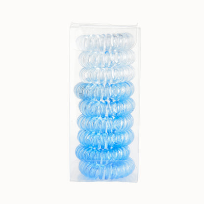 9 gomas para el pelo en espiral, antiarrugas, con cordón para mujer