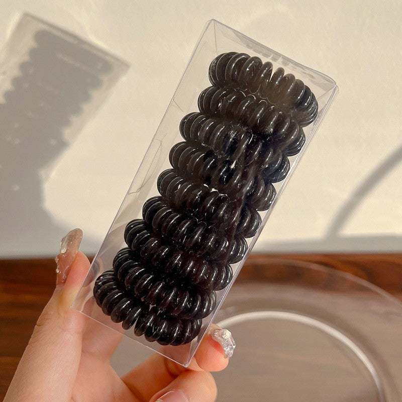9 gomas para el pelo en espiral, antiarrugas, con cordón para mujer