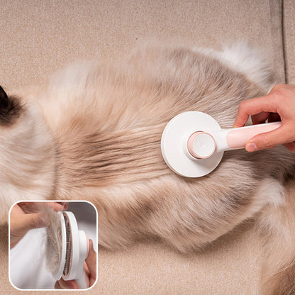 Limpiador de pelo para gatos, accesorios para mascotas, productos de limpieza y belleza, cepillo autolimpiante, peine para mascotas de plástico