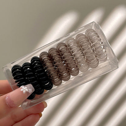 9 gomas para el pelo en espiral, antiarrugas, con cordón para mujer