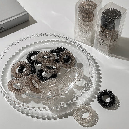 9 gomas para el pelo en espiral, antiarrugas, con cordón para mujer