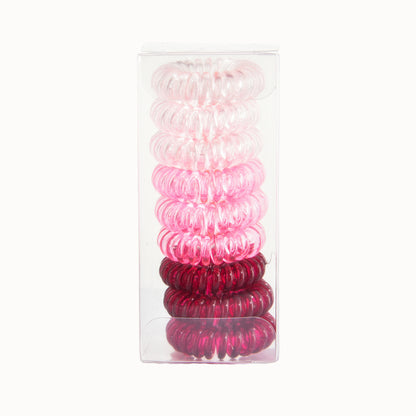 9 gomas para el pelo en espiral, antiarrugas, con cordón para mujer