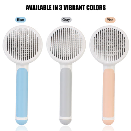 Limpiador de pelo para gatos, accesorios para mascotas, productos de limpieza y belleza, cepillo autolimpiante, peine para mascotas de plástico